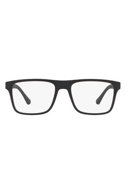 Emporio Armani 54mm Square Optical Glasses in Clear