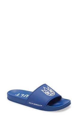 Cult of Individuality Men's Slides with Socks in Royal Blue
