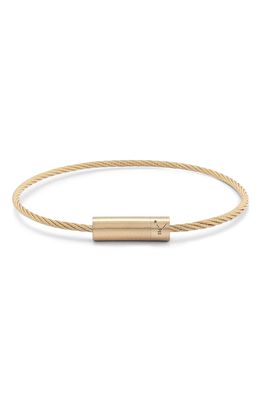 Le Gramme Men's 11G Brushed 18K Gold Cable Bracelet in Yellow Gold