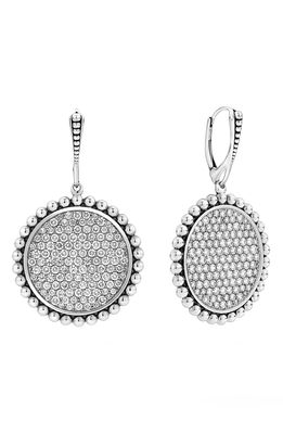 LAGOS Caviar Spark Circle Drop Earrings in Silver