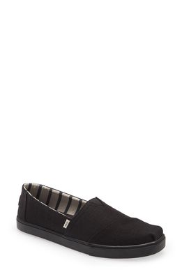 TOMS Alpargata Slip-On Sneaker in Black Fabric