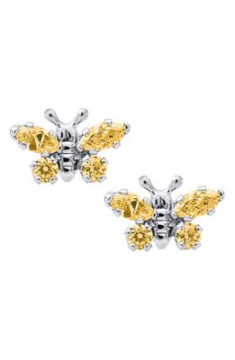 Mignonette Butterfly Birthstone Sterling Silver Earrings in November
