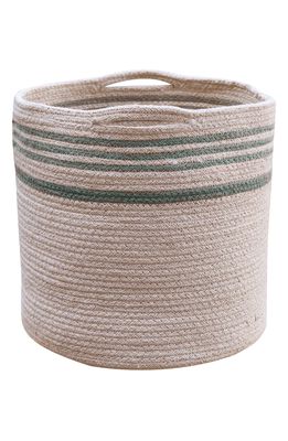 Lorena Canals Twin Woven Basket in Natural Vintage Blue
