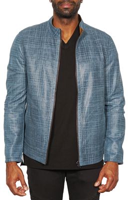 Maceoo Reversible Lambskin Leather Jacket in Blue