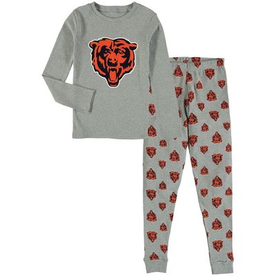 Outerstuff Youth Heathered Gray Chicago Bears Long Sleeve T-Shirt & Pants Sleep Set
