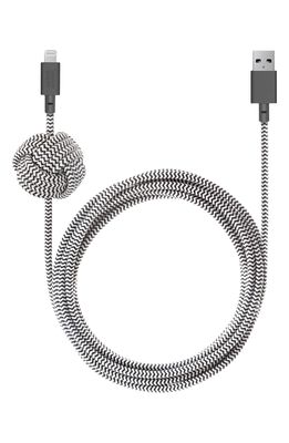 Native Union Night Lightning to USB Charging Cable in Zebra