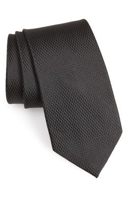 Nordstrom Solid Silk Tie in Black