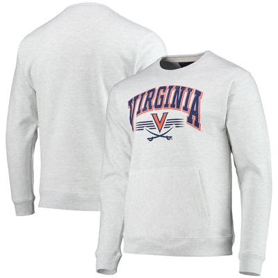 Men's League Collegiate Wear Heathered Gray Virginia Cavaliers Upperclassman Pocket Pullover Sweatshirt in Heather Gray
