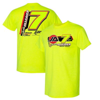 Men's JR Motorsports Official Team Apparel Neon Green Justin Allgaier Driver Lifestyle T-Shirt