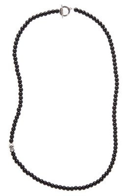Degs & Sal Onyx Bead Necklace in Black