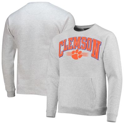Men's League Collegiate Wear Heathered Gray Clemson Tigers Upperclassman Pocket Pullover Sweatshirt in Heather Gray
