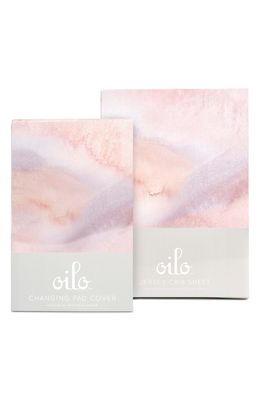 Oilo Sandstone Changing Pad Cover & Fitted Crib Sheet Set