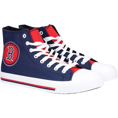 Men's FOCO Boston Red Sox High Top Canvas Sneakers in Navy