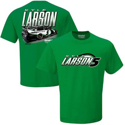 Men's Hendrick Motorsports Team Collection Kelly Green Kyle Larson Nations Guard Graphic 2-Spot T-Shirt