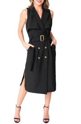 GIBSONLOOK Sleeveless Trench Dress in Black