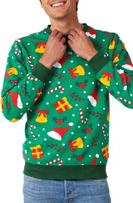 OppoSuits Holiday Print Sweatshirt in Green