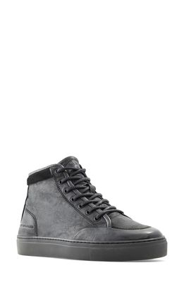 Belstaff Rally Leather High Top Sneaker in Black Leather