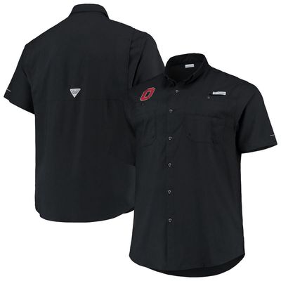 Men's Columbia Black Ohio State Buckeyes Big & Tall Tamiami Omni-Shade Button-Down Shirt