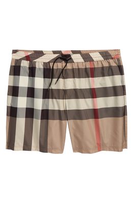 Burberry Guildes Check Swim Trunks in Archive Beige Ip Chk
