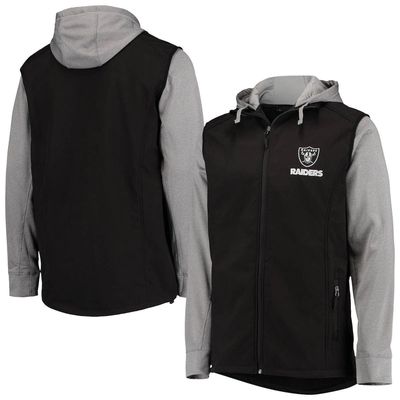Men's Dunbrooke Black/Gray Las Vegas Raiders Big & Tall Alpha Full-Zip Hoodie Jacket
