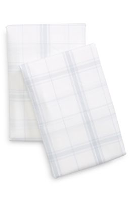 Boll & Branch Percale Hemmed Set of 2 Pillowcases in Shore Simple Plaid