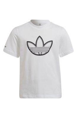 adidas Kids' Sport Collection Trefoil Graphic Tee in White