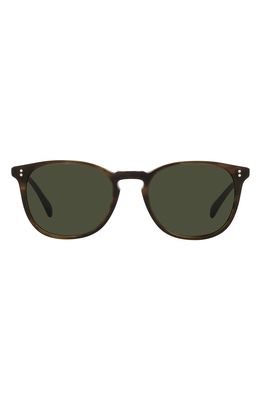 Oliver Peoples Finley Esquire 51mm Square Sunglasses in Dark Brown