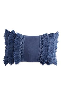 Peri Home Fringe Pillow in Navy