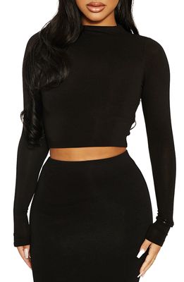 Naked Wardrobe The NW Crop Top in Black