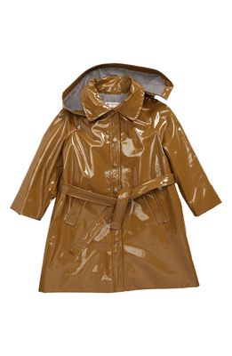 Bonpoint Kids' Teyla Coated Cotton Trench Coat in Cafe