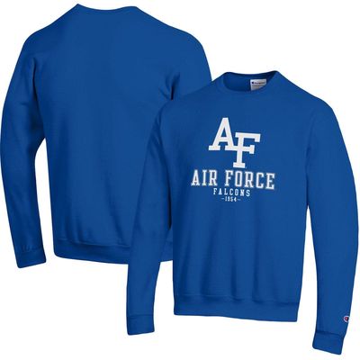 Men's Champion Royal Air Force Falcons Team Stack Powerblend Pullover Sweatshirt
