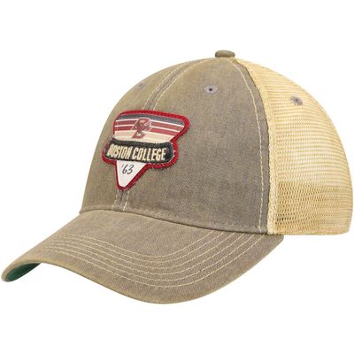LEGACY ATHLETIC Men's Gray Boston College Eagles Legacy Point Old Favorite Trucker Snapback Hat