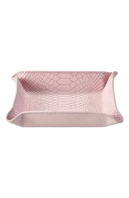 Graphic Image Leather Valet Tray in Pink
