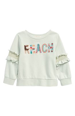 Peek Aren'T You Curious Kids' Reach Embroidered Pullover in Light Blue