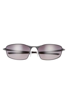 Oakley Whisker 60mm Gradient Rectangular Sunglasses in Light Steel/Grey Gradient