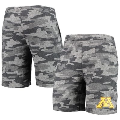 Men's Concepts Sport Charcoal/Gray Minnesota Golden Gophers Camo Backup Terry Jam Lounge Shorts