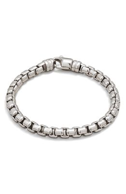 Degs & Sal Men's Silver Round Box Chain Bracelet