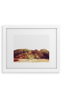 Deny Designs Oregon Painted Hills Framed Art Print in White Frame 11X14