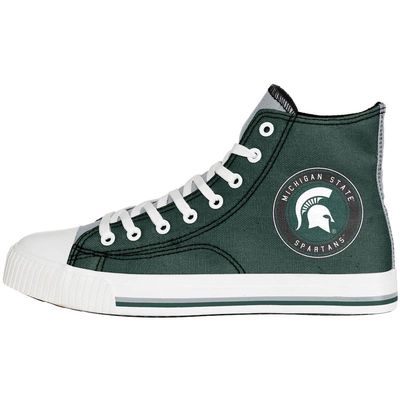 Men's FOCO Michigan State Spartans High Top Canvas Sneakers in Green