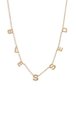Knotty Blessed Charm Necklace in Gold
