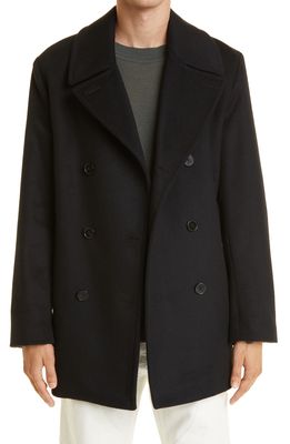 Mackintosh Dalton Wool & Cashmere Pea Coat in Black