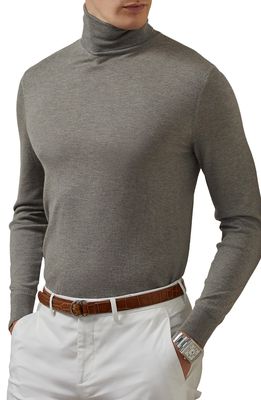 Ralph Lauren Purple Label Cashmere Turtleneck Sweater in Classic Light Grey Heather