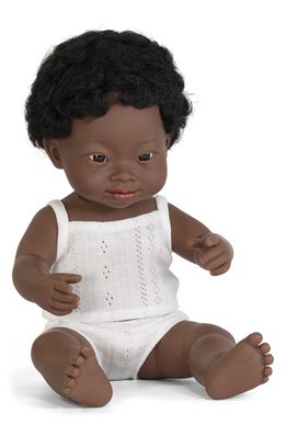 Miniland African Boy with Down Syndrome Baby Doll in Baby Boy