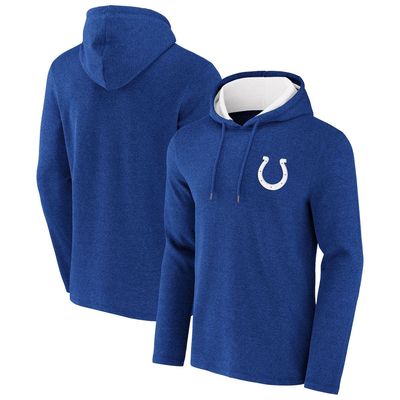 Men's NFL x Darius Rucker Collection by Fanatics Heathered Royal Indianapolis Colts Waffle Knit Pullover Hoodie in Heather Royal