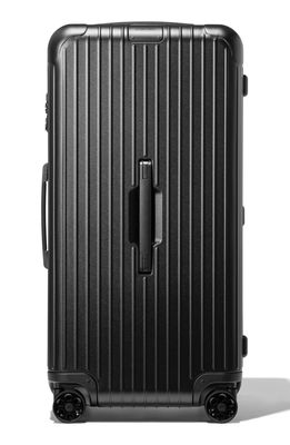 RIMOWA Essential Trunk Plus 32-Inch Wheeled Suitcase in Matte Black