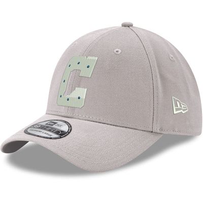 Men's New Era Gray Indianapolis Colts Secondary Logo 39THIRTY Flex Hat