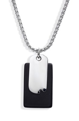Jonas Studio Hudson Time and Place Sterling Silver Chain Necklace in Black