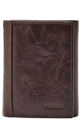 Fossil Neel Leather Wallet in Brown