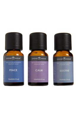 SERENE HOUSE Peace & Calming 3-Pack Essential Oils in White