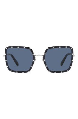 Valentino 58mm Square Sunglasses in Blue